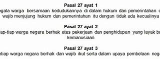 Pasal 27 Ayat 2 Contoh Dalam Kehidupan Sehari Hari